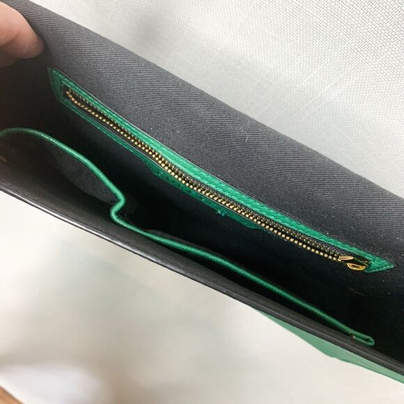 Forever 21 Crossbody Handbag Snap Closure Pebble Finish Dark Green inside Pocket - Picture 4 of 9